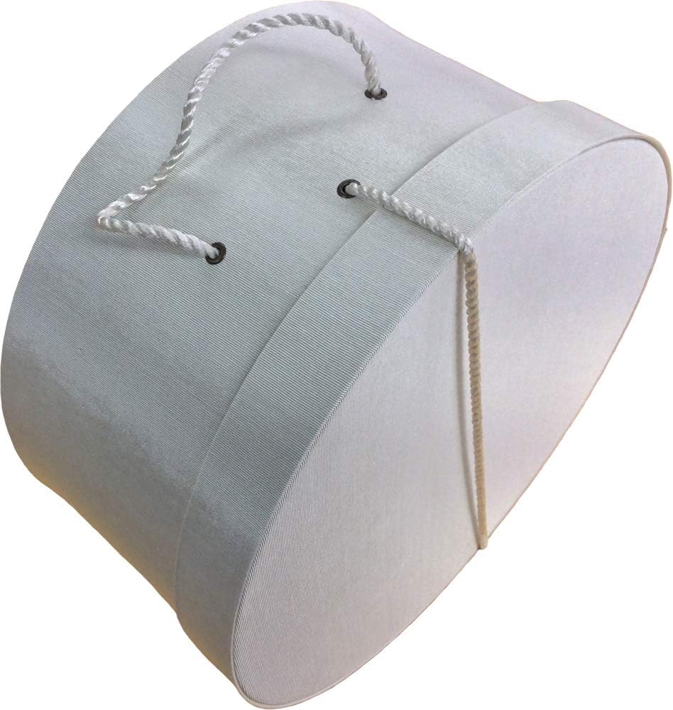Sarah's Hat Boxes Classic Ivory Hat Box – 18.5" x 9.5" (Dia. x Ht.) Handmade in USA – Odorless Non-Toxic Adhesive, Cording Handle – Premium Storage for Hats & Accessories
