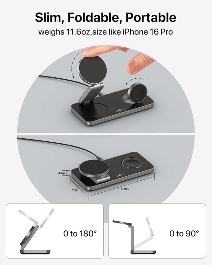 UEQ Foldable 3 in 1 Wireless Charging Station