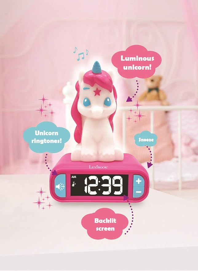 LEXiBOOK - Unicorn Digital Alarm Clock