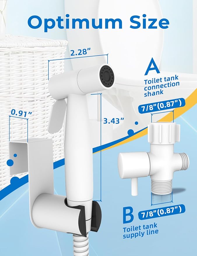 Matte White Handheld Bidet Sprayer