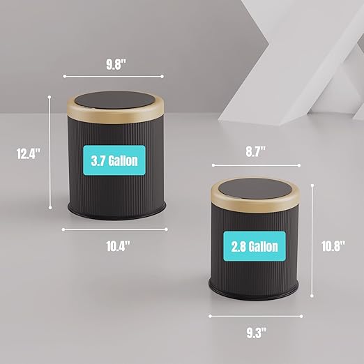 2Pack Automatic Bathroom Trash Can, Touchless Motion Sensor Garbage Can
