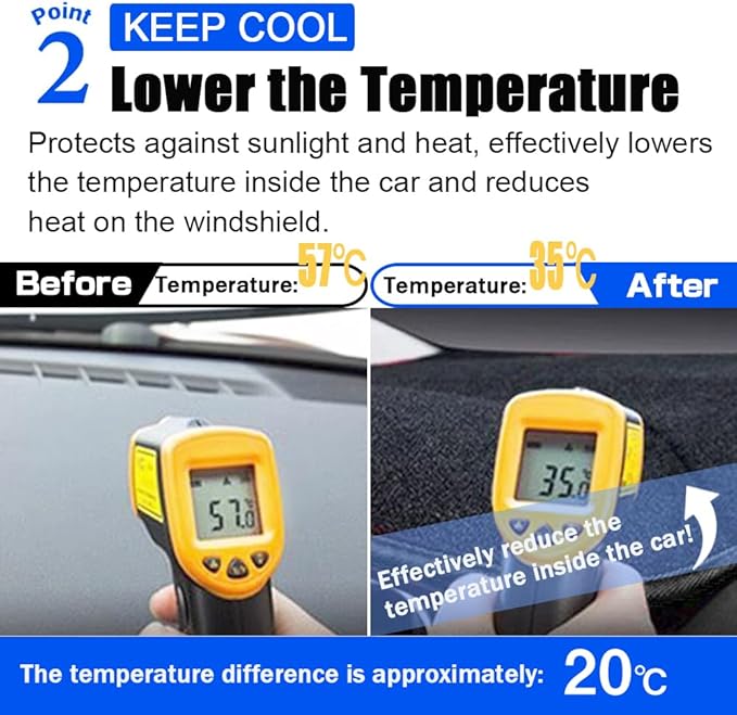 XITER Polyester Dashboard Cover Mat Carpet Dash Nonslip Sun Shade Mat Compatible For Honda CRV 2012 2013 2014 2015 2016.