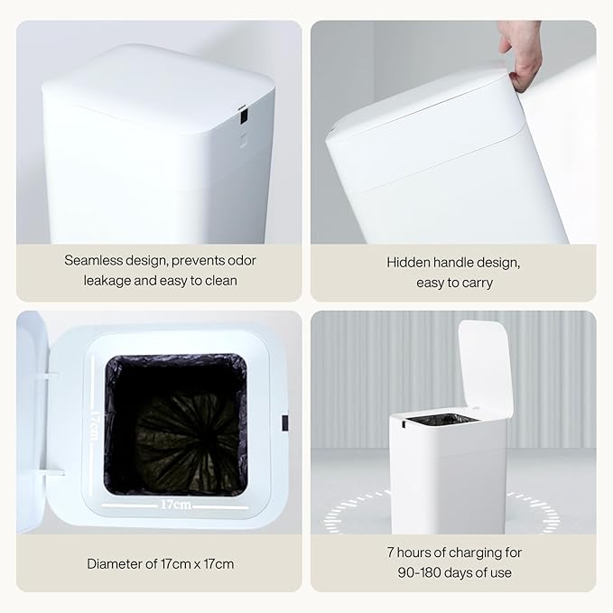 Airdeer L2 Automatic Trash Can, 8 Gallon Self Sealing and Self-Changing Smart
