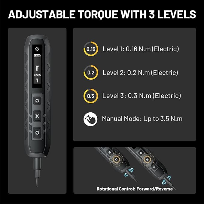 EZARC Electric Screwdriver Set, 181 in 1 Cordless Screwdriver, 3 Torque Settings