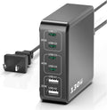 MSTJRY Charging Station for Multiple Devices : 130W 6 Port GaN Fast USB C Charger Station, Compact Multi Port PD 65W 45W Charger for iPhone 17/16 15/14/13/Pro Max