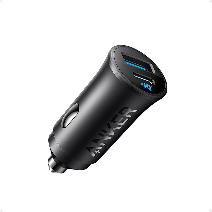 Anker USB-C Car Charger, 30W 2-Port Type-C Car Adapter, iPhone Car Charger with Power IQ 3.0, for iPhone 17/16/15/14/13 Series, Samsung Galaxy S25/S24/S23/S22/S21 Series, iPad Pro, AirPods, and More