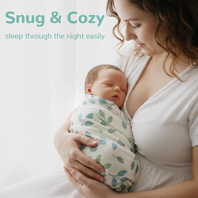 HECCEI Muslin Swaddle Blanket - Baby Muslin Blanket Large Swaddles 47 x 47 inches Breathable & Soft Baby Receiving Blanket Gender Neutral for Newborn Boys Girls, Garden Friend