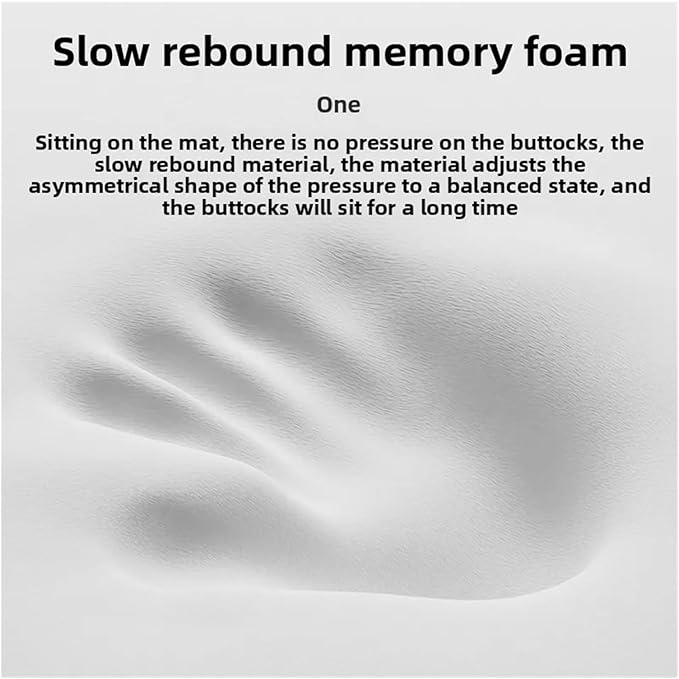 Memory Foam Car Seat Cushions with Lumbar Support - Cool and Breathable Comfort for Car and Office Use(B,40x40cm)