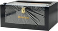 12" Black Commercial Foil & Plastic Wrap Dispenser Organizer w/Slider Cutter & Roller - Heavy Duty XL Holder for 3000ft Film, 1000ft Foil Rolls - Kitchen, Restaurant, Foodservice Storage
