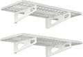 2-Pack 1.5x3FT Garage Shelving 17.7-inch-by-35.8-inch Wall Shelf Garage Storage Rack Wall Mounted Floating Shelves,White