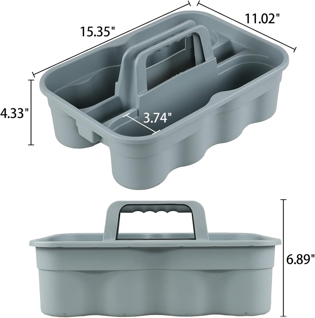Zopnny Multiuse Caddy Organizer with Handle, Plastic Shower Caddy Basket, Divided Storage Tote Holder for Bathroom, Shower, Cleaning, Kitchen, Office, Dorm (6-Pack)