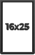16x25 Shadow Box Frame Black | 1 Inch Deep Solid Wood Shadowbox Display Frame |
