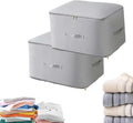 2PCS Ultra Space Saving Self Compression Organizer,Dustproof And Moisture-Proof Compression Storage Bag For King/Queen Comforters, Pillows, Bedding/Quilt, Blanket, Duvet (Gray, X-Large)
