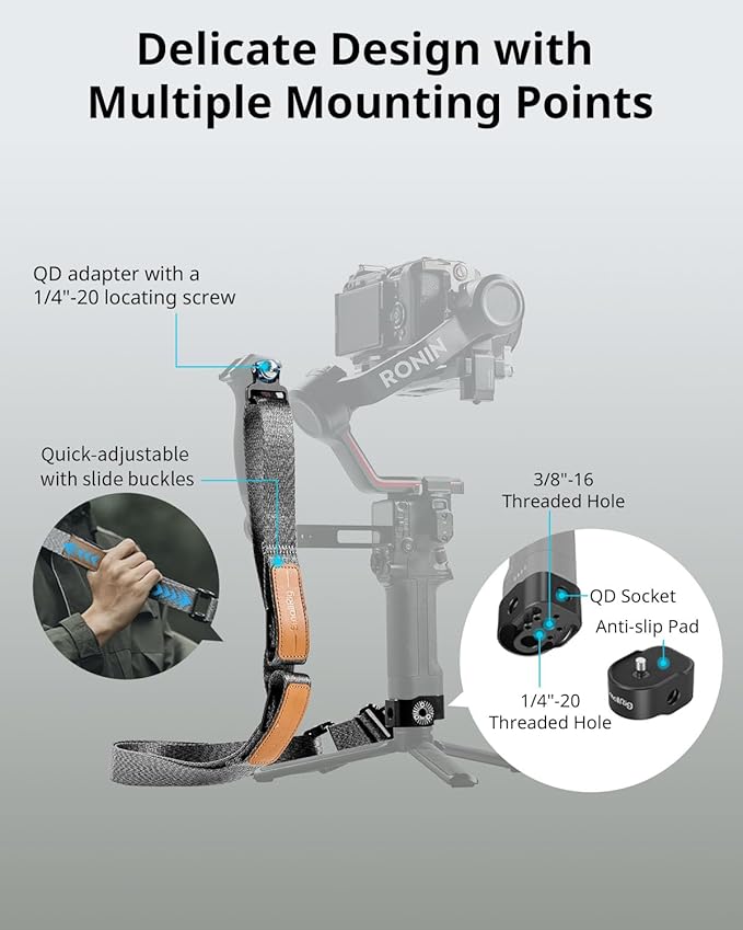 SmallRig RS3 RS2 Weight-Reducing Shoulder Strap Compatible