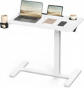 VASAGLE Overbed Table with Wheels, Mobile Standing Computer Desk, 31.5 x 17.7