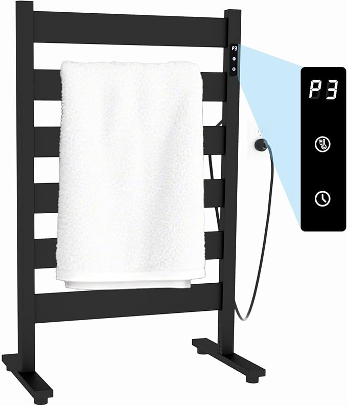 Heated Towel Rack – Rapid PTC Heating, LED Timer Control, High Temp & Large