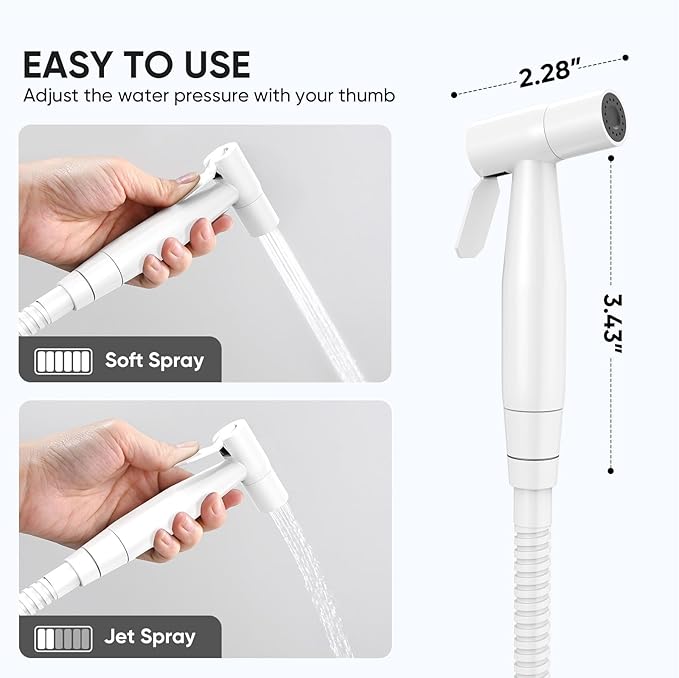 Arofa Bright White Bidet Sprayer