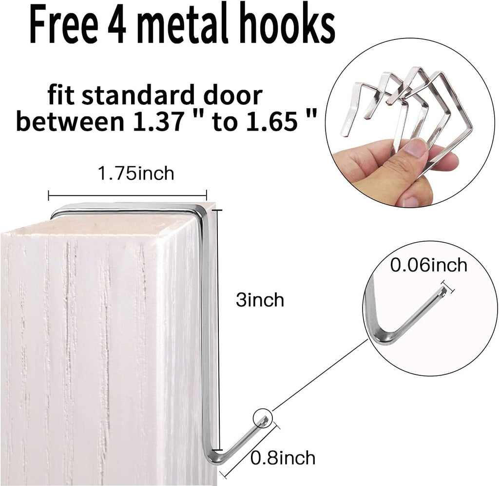 2 Pack Extra Large Hanging Crystal Clear Over Door Shoe Organizers, Closet Shoe Rack Organizer, 12+6 Pockets, 8 Hooks, Grey (59" x 21.6")
