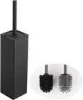 BVL Toilet Brush and Holder Set Black Freestanding for Bathroom