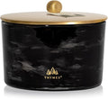 Thymes Noir Woods Scented Candles for Home Decor – Notes of Fresh Evergreen, Smoky Wood & Golden Amber – Luxury Home Fragrance Gifts for Women & Men – Burns Up to 38 Hrs (Large 3 Wick Candle, 18 oz)