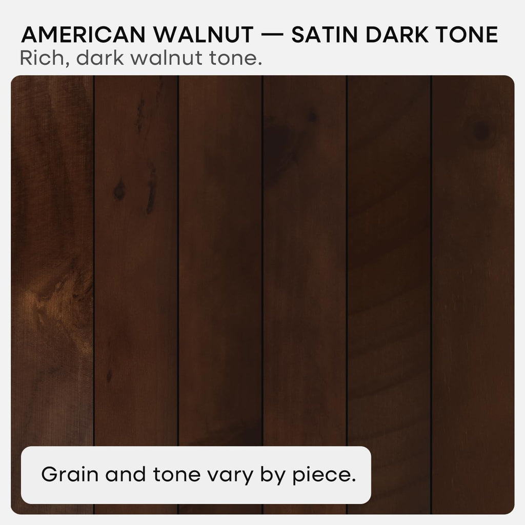 Homeforia Walnut 42 inch Floating Shelves, High End Solid Real Wood 42inch Floating Shelf for Wall, Large Dark Brown 42 inches Long Floating Shelves, Heavy Duty Bracket, 42 X 6.5 X 1.75 inch, Set of 3