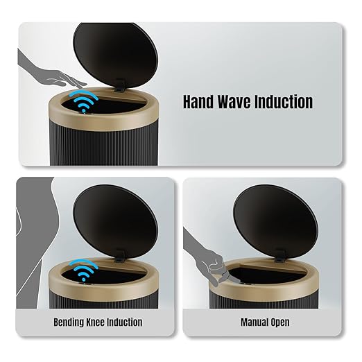 2Pack Automatic Bathroom Trash Can, Touchless Motion Sensor Garbage Can
