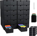 6 Sets Trading Card Storage Boxes, Includes 24-750 CT Boxes & 96 Dividers, 18000+ Trading Cards Organizer for Collectible Card Games, Sports Cards, TCG, with Labels & Pen