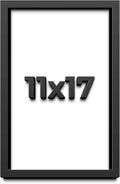 11x17 Shadow Box Frame Black | 1 Inch Deep Solid Wood Shadowbox Display Frame |