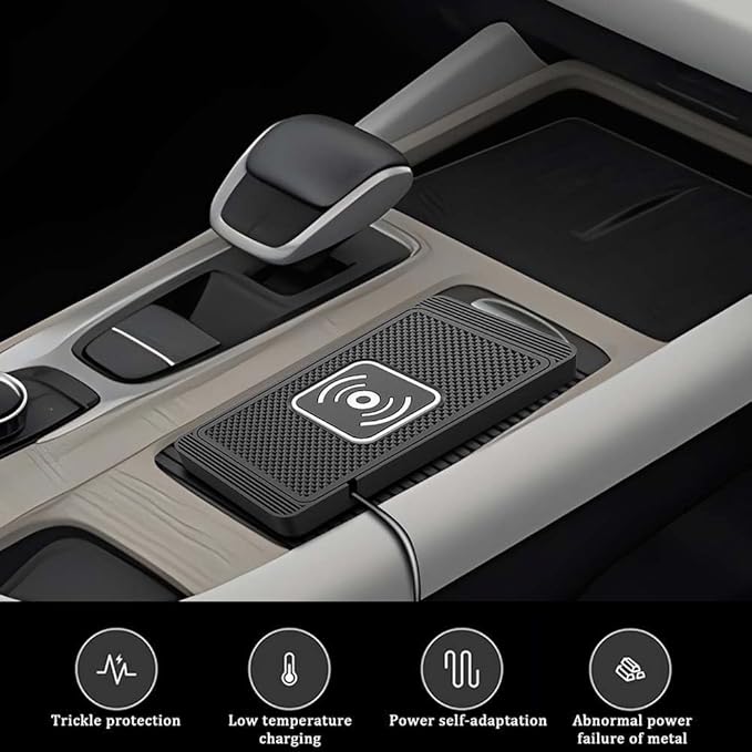 Wireless Car Charger Pad for BMW M1 M2 M235 M240 M3 M340, Type-C/USB 15W Car Wireless Charger Non-Slip Cordless Charging Mat Car Accessories, B-30cm Type-C Interface