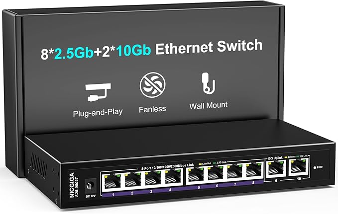 10Gbe Ethernet Switch Unmanaged