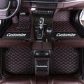 Custom Making Car Floor Mats for 98% Sedan SUV Car Protection Full Coverage Mats Anti-Slip Leather Floor Liners All Weather Car Floor Mats (Black Red Thread)