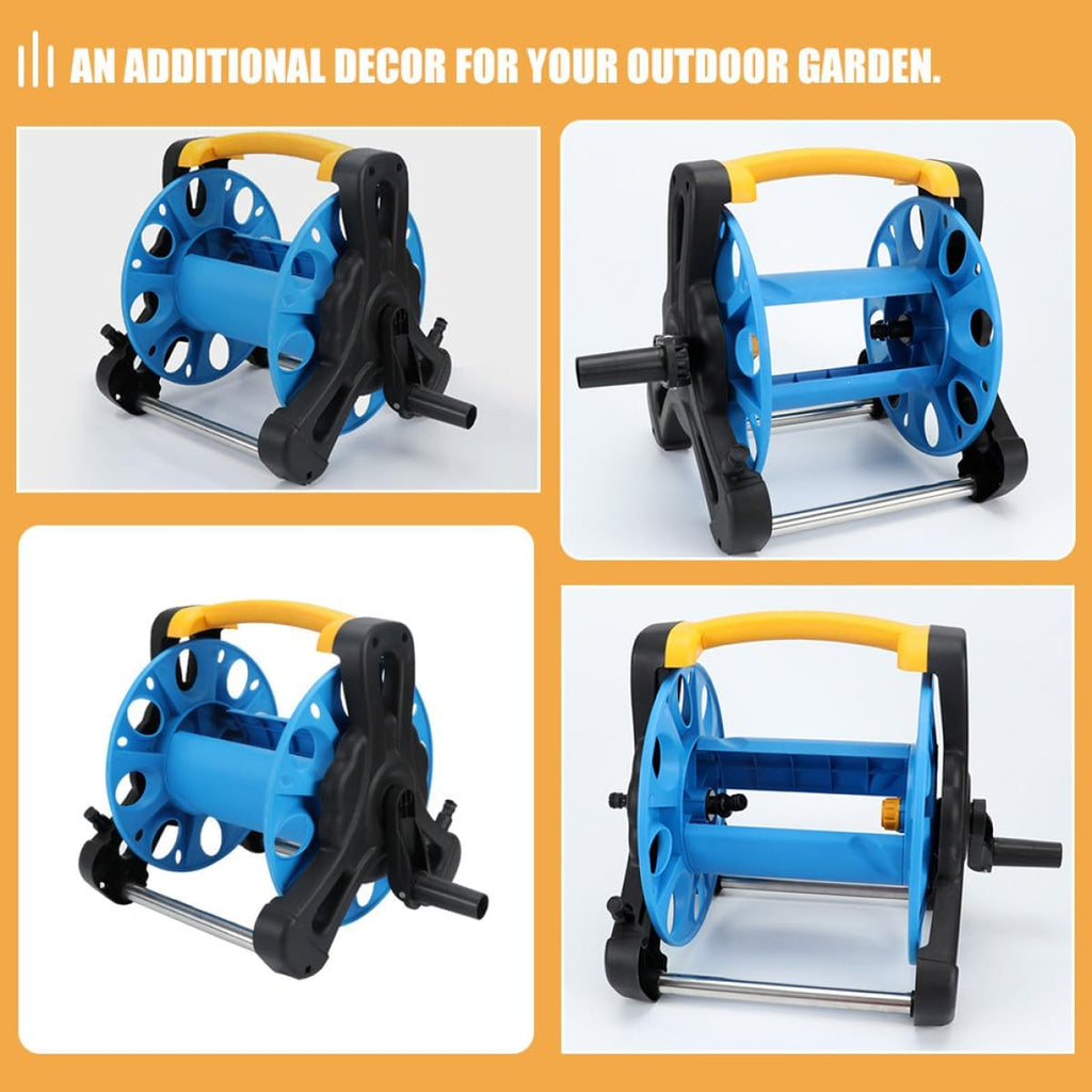 Freestanding Garden Hose Reel PP Material Water Hose Holder Organizer for Lawn and Garage
