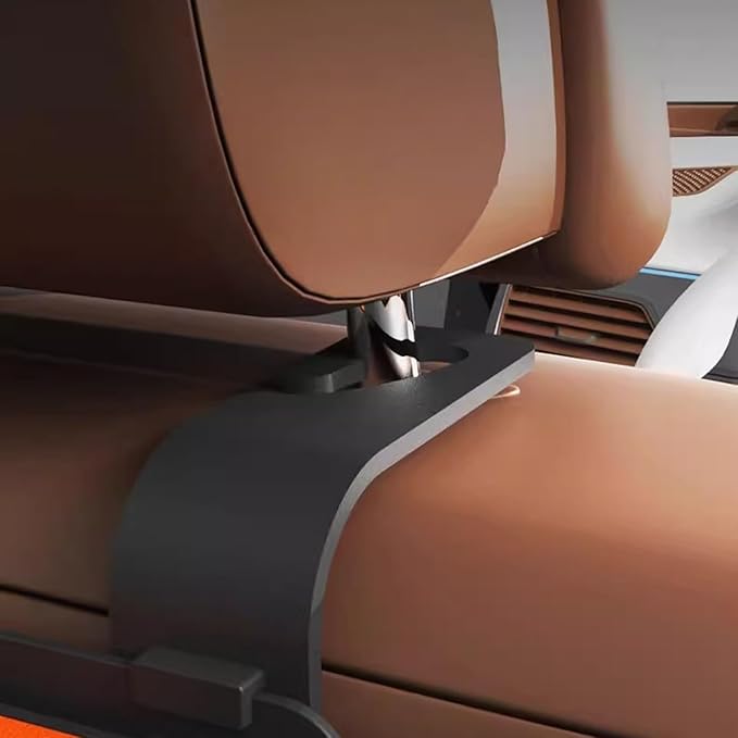Car Back Seat Organizer with Hooks & Tissue Dispenser – Faux Leather Storage Box with Cup Holders, Multi-Compartment for Sunglasses & Chargers, Compatible with Most Seat Beige 2pcs