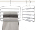TOPIA HANGER Pants Hangers Space Saving, 3-Pack Swing Arm Pants Organizer for Closet, Non-Slip Foam Padded Organizer Hanger for Multi Slacks, Jeans, Trousers, Skirts, Scarfs (Grey)-CT27G
