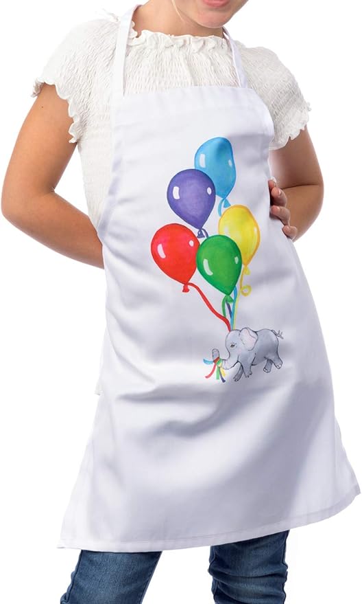 Kids Apron with Balloon Design, Medium Bib