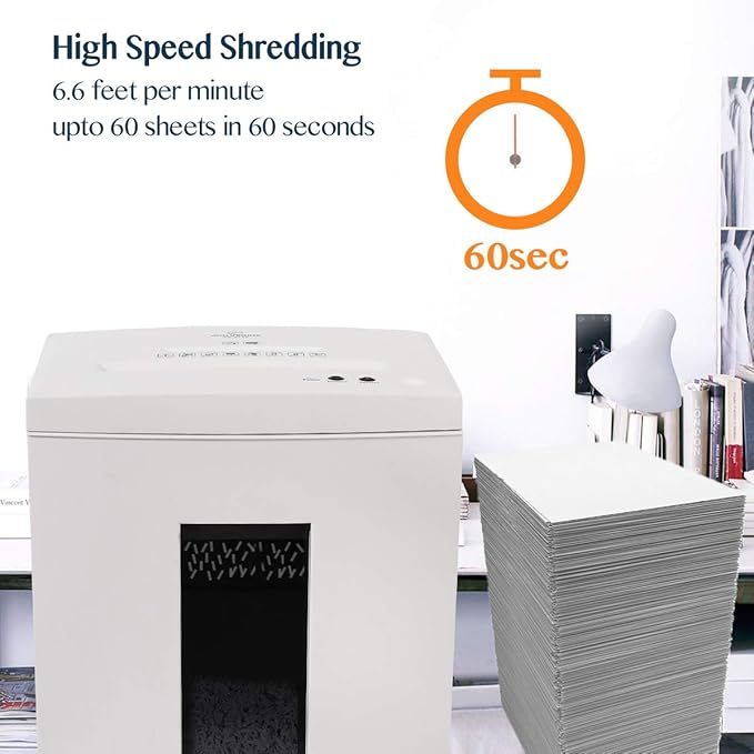 WOLVERINE 10-Sheet Super Micro Cut High Security Level P-5 Heavy Duty