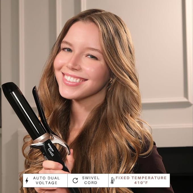 TAIFF Curves Professional Black Titanium Curling Iron – High-Performance Hair