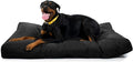 K9 Ballistics Tough Rectangle Pillow XL Extra Large Dog Bed - Removable Cover, Washable, Durable & Water Resistant Dog Bed Made for Big Dogs 54"x38", Obsidian Black