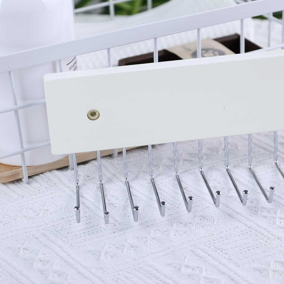 Tie Rack Wall Mounted, 180 Degree Rotating Tie Hanger Belt Holder Organizer Max 20 Storage for Purse, Scarves, Tank Top, Hats, Medals