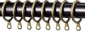 Metal Curtain Hooks Rings 40mm Internal Diameter Eyelets for Curtain Poles Drapery Pole Hooks Antique Brass Pack of 24
