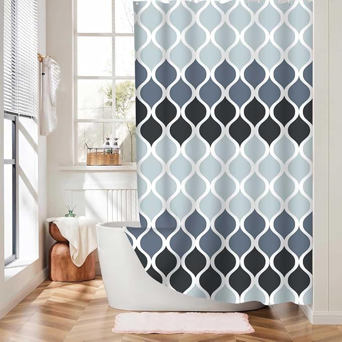 Textured Clarisse Shower Curtain Creative Home Ideas Modern Bathroom Shower Curtains Waterproof Fabric Machine Washable Shower Curtain 60 x 72 Inches