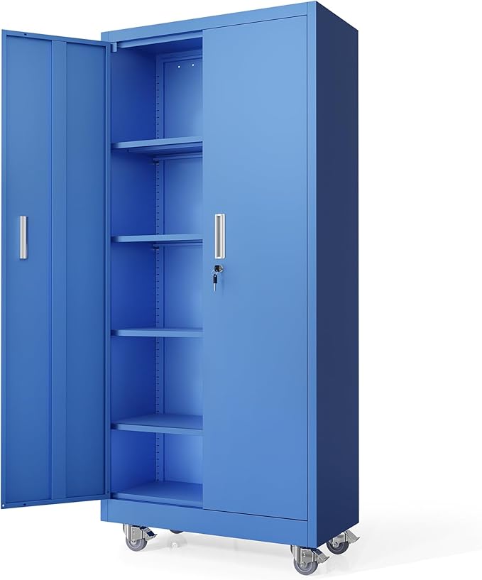 VINGLI Rolling Metal Storage Cabinet