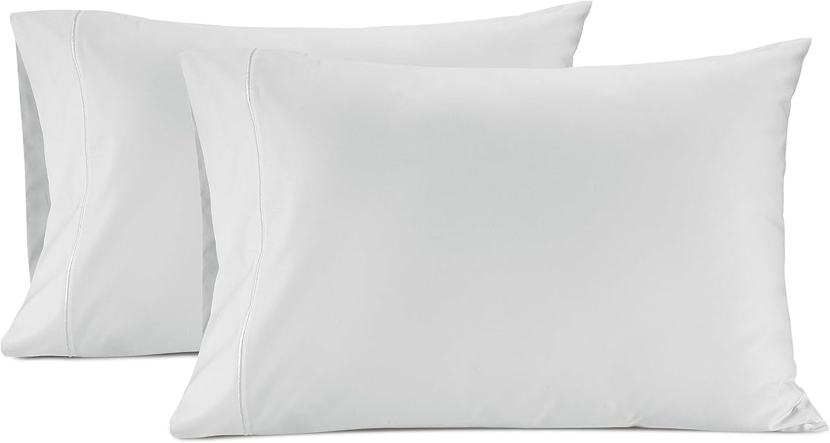Lane Linen 100% Egyptian Cotton Pillow Cases Queen Size Set of 2 (20"x30") - 1000 Thread Count Pillowcases Queen Size - Soft Queen White Pillow Cases Set of 2 - White Pillowcases Pack of 2