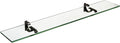 Spancraft Glass M-8x21-Black Monarch Glass Shelf, Black, 8" x 21"