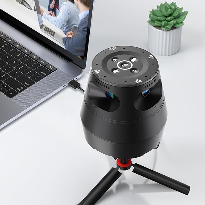 Meeteasy 360 Conference Camera, Immersive Video Conference Experience, Both