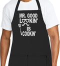 Personalized Chef Apron for Men, Custom Embroidered Design, Professional Kitchen Cooking BBQ Grilling for Dad, Decorated in USA