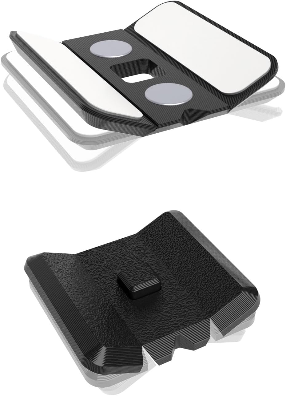 Magnetic Remote Control Holder – Wall-Mounted Organizer for TV, Air Conditioner & Electronic Remotes – Strong Magnetic Grip with Anti-Tilt & Drop Protection – Easy No-Drill Installation (Black)
