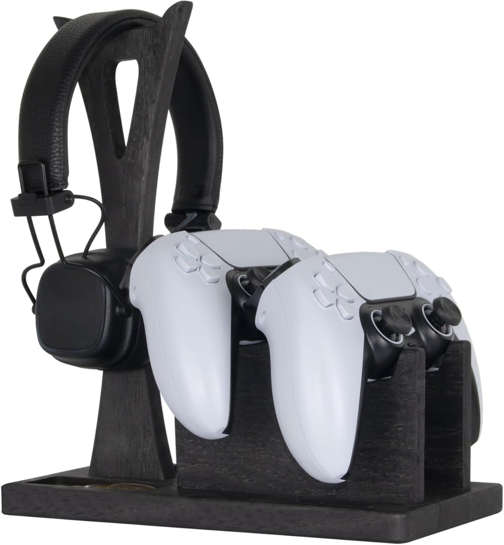 Gamer Gifts for Men Teenage Boy Controller Holder & Headphone Stand, Stylish Gaming Accessories Setup Controller Stand Headset Stands, Unique Gifts for Gamers to Organize Gaming Equipment
