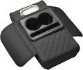 Car Center Console Cover for Hyundai Tucson 2021-2024, Leather Armrest Cushion Protector Pad with Tissue Box Holder Storage Pockets Cup Holder Phone Slot,A/Black