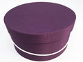 Sarah's Hat Boxes Classic Amethyst Hat Box – 18.5" x 9.5" (Dia. x Ht.) Handmade in USA – Odorless Non-Toxic Adhesive, Cording Handle – Premium Storage for Hats & Accessories